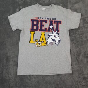 New England Beat LA Football T-Shirt Graphic‎ Tee Short Sleeve Medium